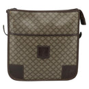 CELINE Macadam Canvas Shoulder Bag PVC Beige Gold Auth bs34714-2