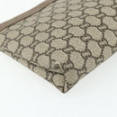 GUCCI GG Plus Supreme Clutch Bag PVC Gold Beige Auth bs34715-16