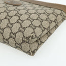 GUCCI GG Plus Supreme Clutch Bag PVC Gold Beige Auth bs34715-7