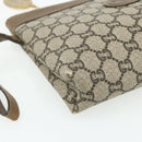 GUCCI GG Plus Supreme Clutch Bag PVC Gold Beige Auth bs34715-14