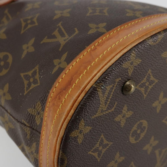 LOUIS VUITTON Monogram Bucket PM Shoulder Bag M42238 LV Auth bs34721