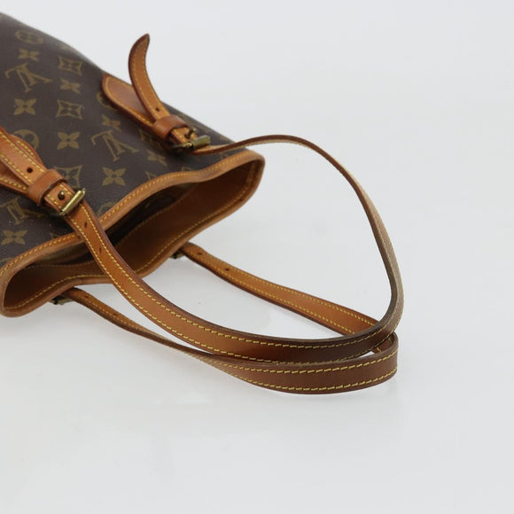 LOUIS VUITTON Monogram Bucket PM Shoulder Bag M42238 LV Auth bs34721