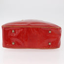 LOUIS VUITTON Monogram Vernis Sutton Hand Bag Red Rouge M91080 LV Auth bs34724-5