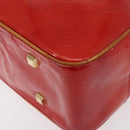 LOUIS VUITTON Monogram Vernis Sutton Hand Bag Red Rouge M91080 LV Auth bs34724-17