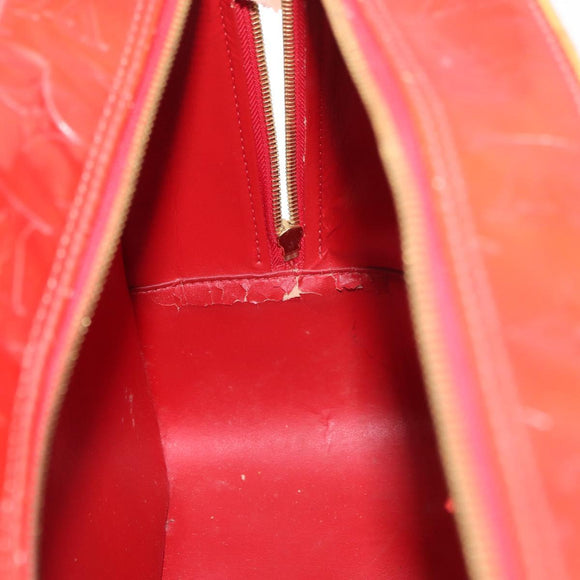 LOUIS VUITTON Monogram Vernis Sutton Hand Bag Red Rouge M91080 LV Auth bs34724