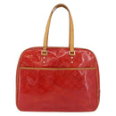 LOUIS VUITTON Monogram Vernis Sutton Hand Bag Red Rouge M91080 LV Auth bs34724-13