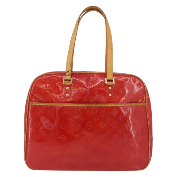LOUIS VUITTON Monogram Vernis Sutton Hand Bag Red Rouge M91080 LV Auth bs34724