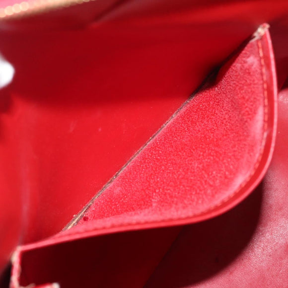 LOUIS VUITTON Monogram Vernis Sutton Hand Bag Red Rouge M91080 LV Auth bs34724