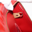 LOUIS VUITTON Monogram Vernis Sutton Hand Bag Red Rouge M91080 LV Auth bs34724-12