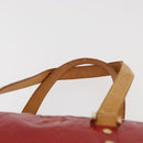 LOUIS VUITTON Monogram Vernis Sutton Hand Bag Red Rouge M91080 LV Auth bs34724-14