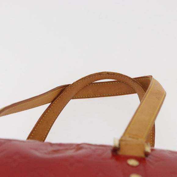 LOUIS VUITTON Monogram Vernis Sutton Hand Bag Red Rouge M91080 LV Auth bs34724