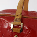 LOUIS VUITTON Monogram Vernis Sutton Hand Bag Red Rouge M91080 LV Auth bs34724-8