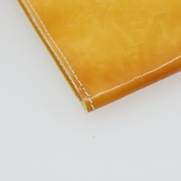 LOUIS VUITTON Monogram Vernis Kenmare Pouch Lime Yellow M91062 LV Auth bs34726A