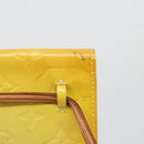 LOUIS VUITTON Monogram Vernis Kenmare Pouch Lime Yellow M91062 LV Auth bs34726A-9