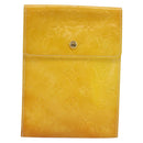 LOUIS VUITTON Monogram Vernis Kenmare Pouch Lime Yellow M91062 LV Auth bs34726A-13