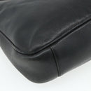 GUCCI Bamboo Shoulder Bag Leather 2way Black Gold Auth bs34729-15