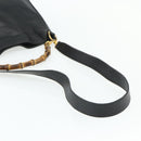 GUCCI Bamboo Shoulder Bag Leather 2way Black Gold Auth bs34729-9