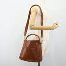 GUCCI Bamboo Hand Bag Leather 2way Brown Gold 001 2113 1638 Auth bs34730-23