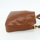 GUCCI Bamboo Hand Bag Leather 2way Brown Gold 001 2113 1638 Auth bs34730-4