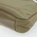 GUCCI Bamboo Shoulder Bag Nylon 2way Khaki Silver 001 1638 Auth bs34731-17