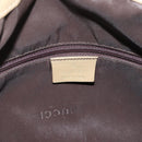 GUCCI Bamboo Shoulder Bag Nylon 2way Khaki Silver 001 1638 Auth bs34731-18