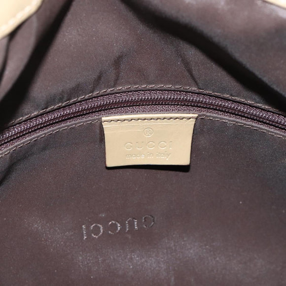 GUCCI Bamboo Shoulder Bag Nylon 2way Khaki Silver 001 1638 Auth bs34731
