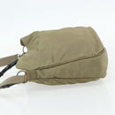 GUCCI Bamboo Shoulder Bag Nylon 2way Khaki Silver 001 1638 Auth bs34731-3