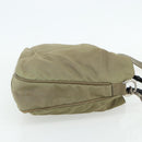 GUCCI Bamboo Shoulder Bag Nylon 2way Khaki Silver 001 1638 Auth bs34731-4