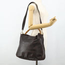 GUCCI Bambus Handtasche Leder 2-Wege Braun Gold 001 2058 1577 0 Auth bs34732-23