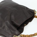 GUCCI Bambus Handtasche Leder 2-Wege Braun Gold 001 2058 1577 0 Auth bs34732-6