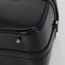 GUCCI Bamboo Vanity Hand Bag Leather Black Silver Auth bs34733-15