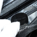 GUCCI Bamboo Vanity Hand Bag Leather Black Silver Auth bs34733-12