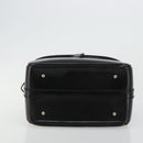 GUCCI Bamboo Vanity Hand Bag Leather Black Silver Auth bs34733-5