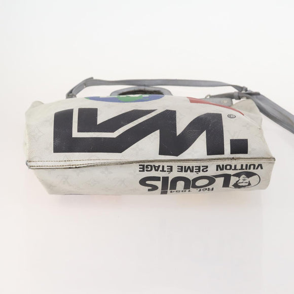LOUIS VUITTON White Flat Vertical Toe Bag 2way Multicolor M44627 LV Auth bs34737