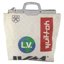 LOUIS VUITTON White Flat Vertical Toe Bag 2way Multicolor M44627 LV Auth bs34737-13