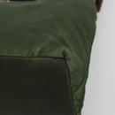 PRADA Umhängetasche Nylon Khaki Silber Auth bs34740-8