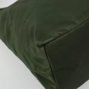 PRADA Umhängetasche Nylon Khaki Silber Auth bs34740-15