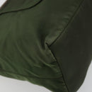 PRADA Umhängetasche Nylon Khaki Silber Auth bs34740-17