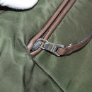 PRADA Umhängetasche Nylon Khaki Silber Auth bs34740-24