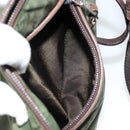 PRADA Umhängetasche Nylon Khaki Silber Auth bs34740-25