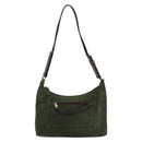 PRADA Umhängetasche Nylon Khaki Silber Auth bs34740-2