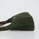PRADA Umhängetasche Nylon Khaki Silber Auth bs34740-4