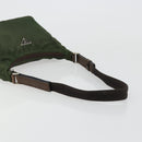 PRADA Umhängetasche Nylon Khaki Silber Auth bs34740-7