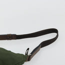 PRADA Umhängetasche Nylon Khaki Silber Auth bs34740-14