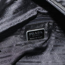 PRADA Tote Bag Nylon Black Silver Auth bs34741-16