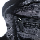PRADA Tote Bag Nylon Black Silver Auth bs34741-20
