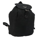 PRADA Backpack Nylon Silver Black Auth bs34742-1