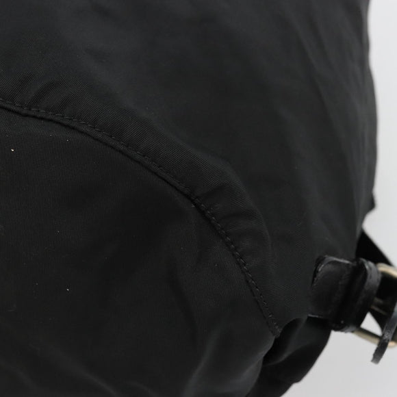 PRADA Backpack Nylon Silver Black Auth bs34742