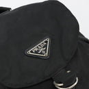 PRADA Backpack Nylon Silver Black Auth bs34742-16