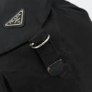 PRADA Backpack Nylon Silver Black Auth bs34742-17